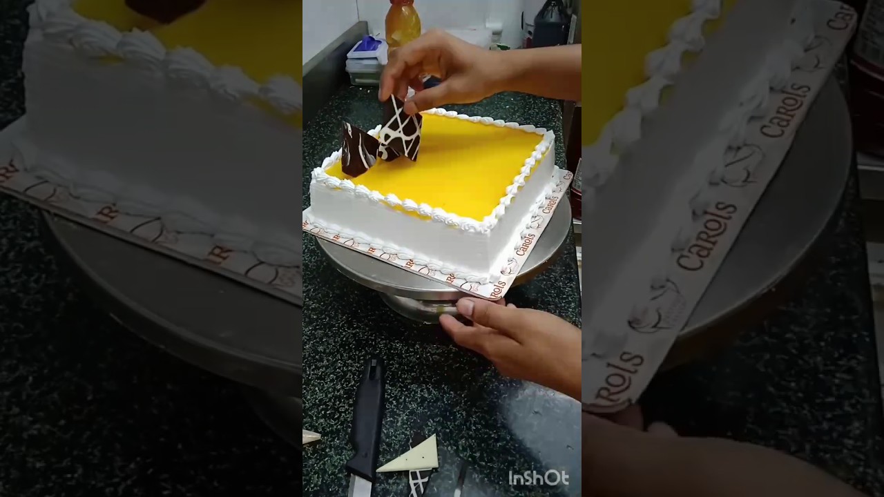 1kg mango cake square shape#shortsvideo#shortsfeel#trendingshorts#shortsvideo#youtube