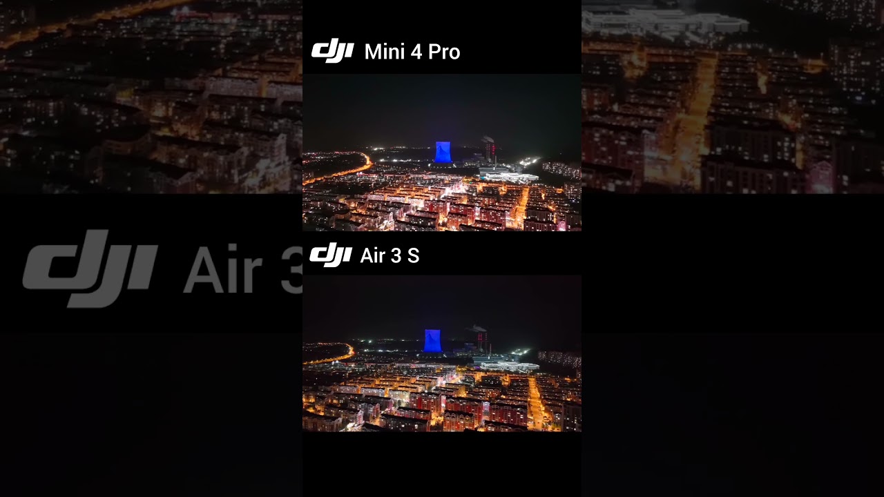 DJI Mini 4 Pro против DJI Air 3 S (сравнение при слабом освещении)