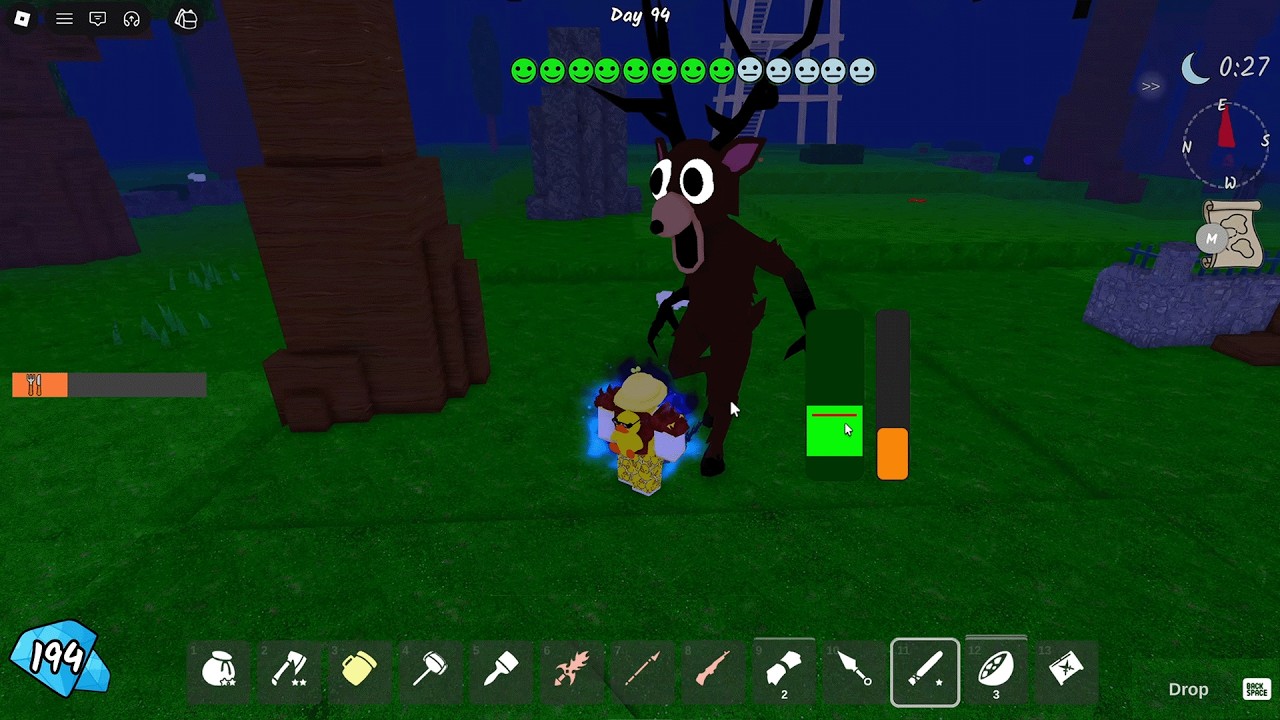 Can I Tame The DEER in 99 Nights in the Forest ROBLOX