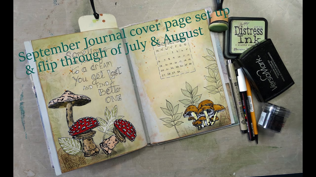 September cover page set up & quick flip through of July & August