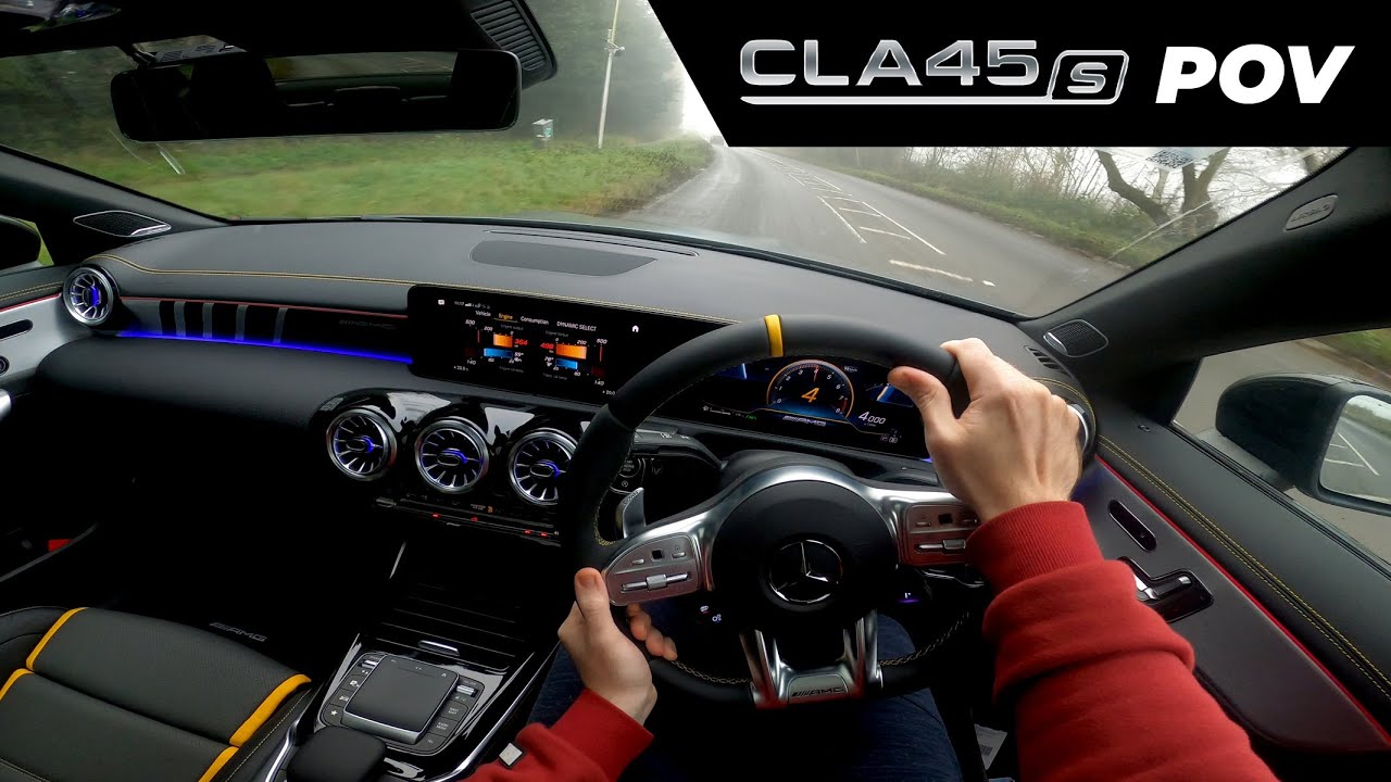 421-сильный CLA45s AMG POV: гоночный режим на обледенелых зимних дорогах