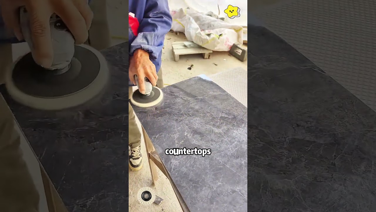 Achieve Mirror-Like Stone Countertops with This Wool Buffing Wheel! #stone #tool