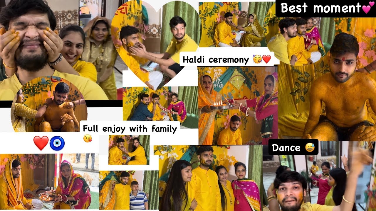 Haldi ceremony ❤️🥳full on enjoy 😉 with family 🥰