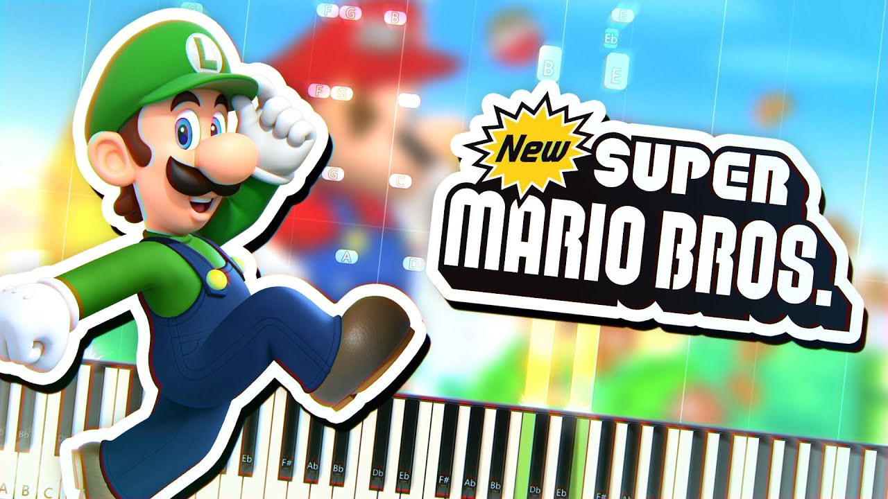 New Super Mario Bros. - The Plains (Vs. Mode Theme) Piano Tutorial Synthesia
