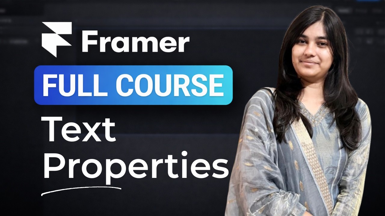 Text Properties in Framer | Full Course in Hindi (Part 8)