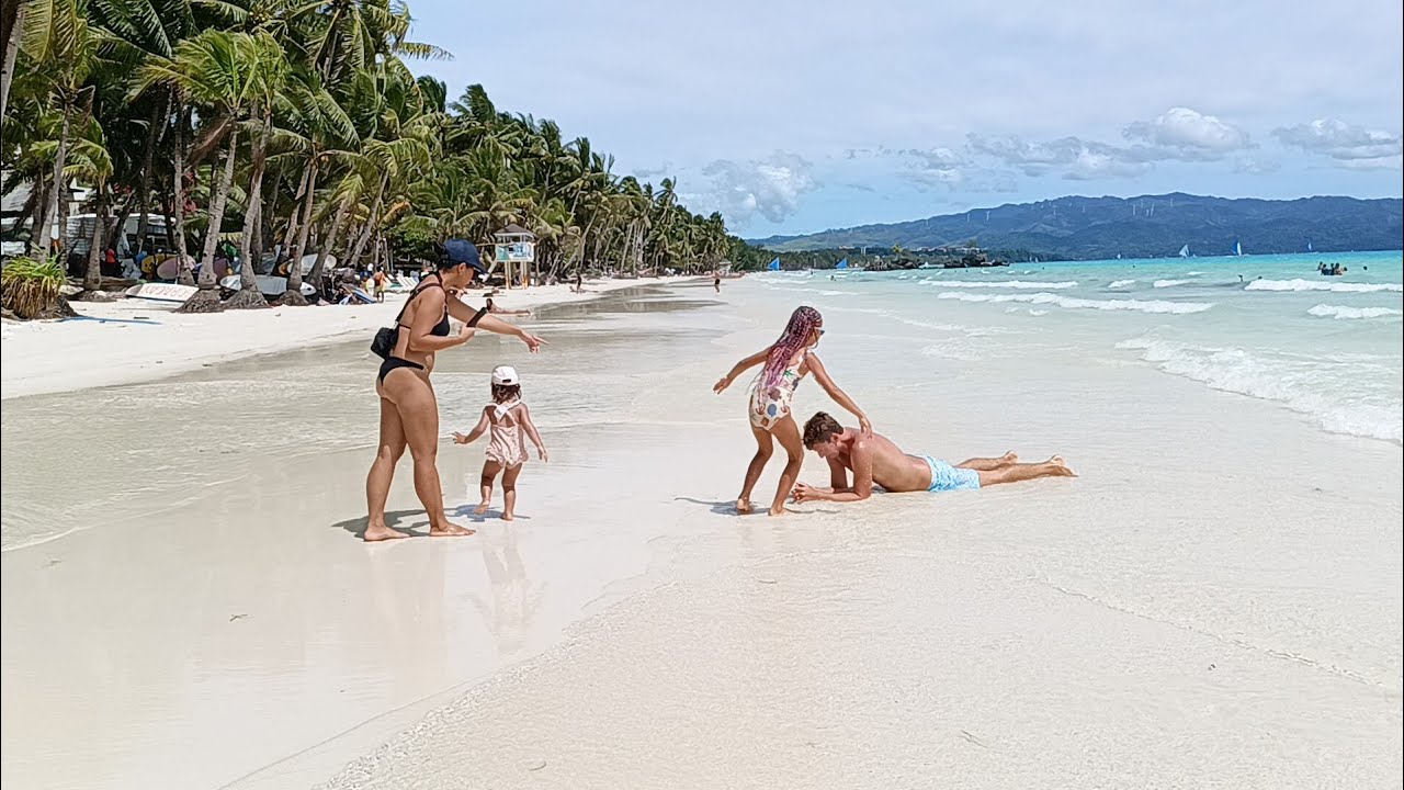FULL WALKING TOUR !!! BORACAY ISLAND ? STATION 1 & 2 & 3 GOOD WEATHER !!!