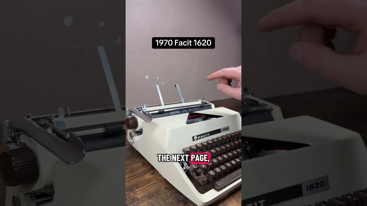 Как пользоваться всеми функциями портативной пишущей машинки Facit 1620 1970 года выпуска.