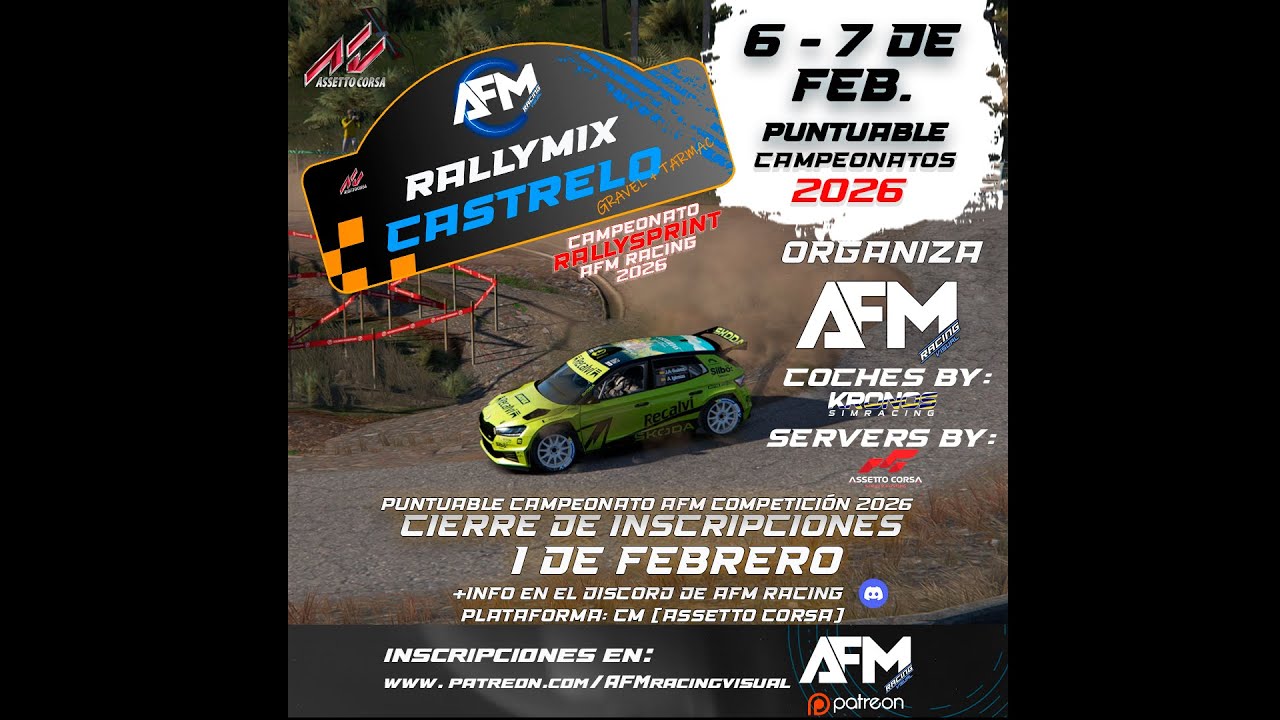 Rallymix Castrelo 2026 - 1ª Prueba Campeonato Rallysprint AFM Racing 2026 - Retransmisión Completa