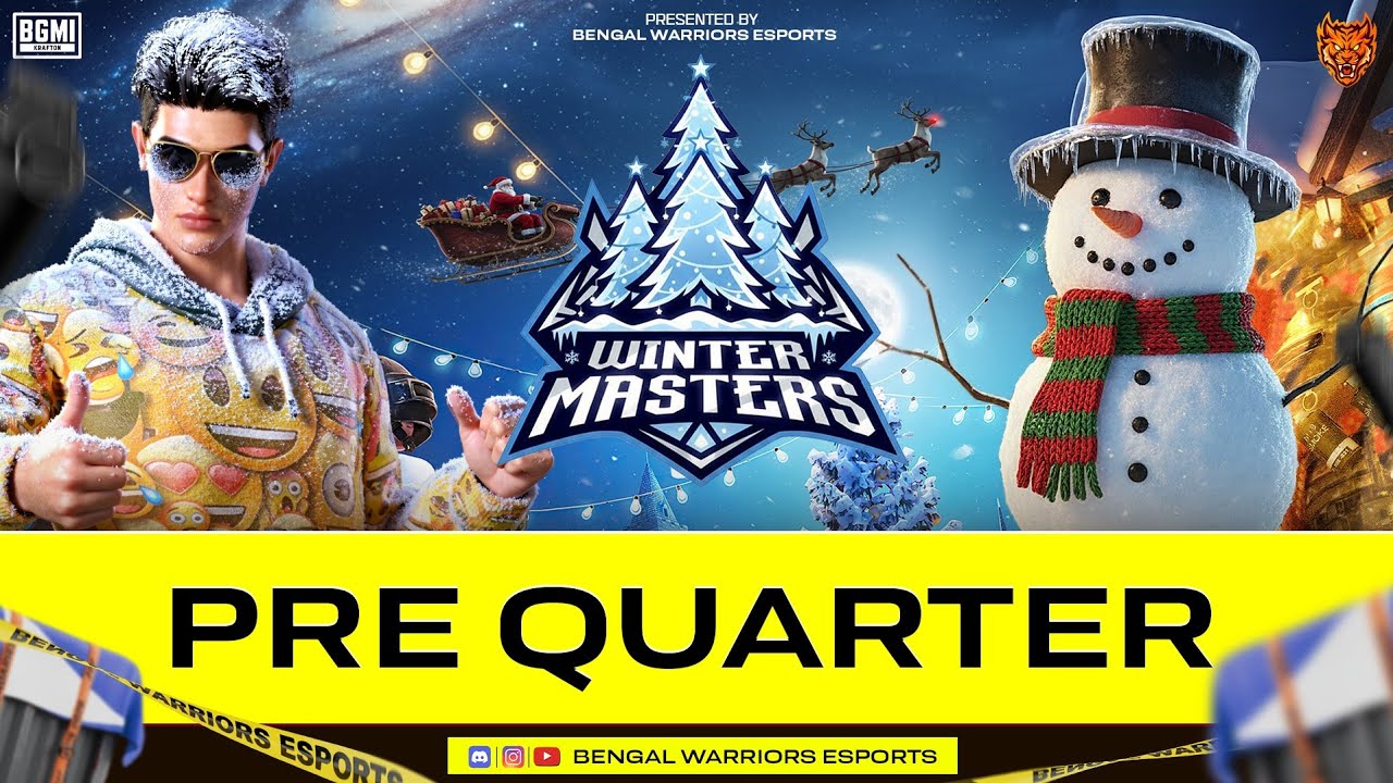 WINTER MASTERS S1 PRIZEPOOL 10,000 🏆 | PRE QUARTER G6 LIVE | PRESENTED BY BENGAL WARRIORS ESPORTS