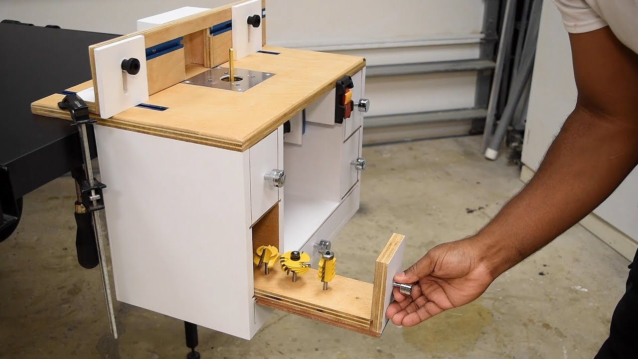 DIY Compact Router Table with Handy Bit Storage