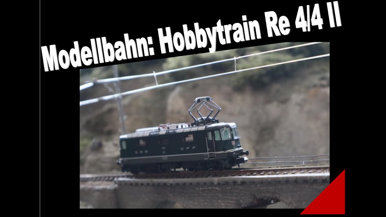 Modelleisenbahn Spur N - Hobbytrain SBB Re 4/4 2.Serie Test - Solofahrt &uuml;ber das Baltschiederviadukt
