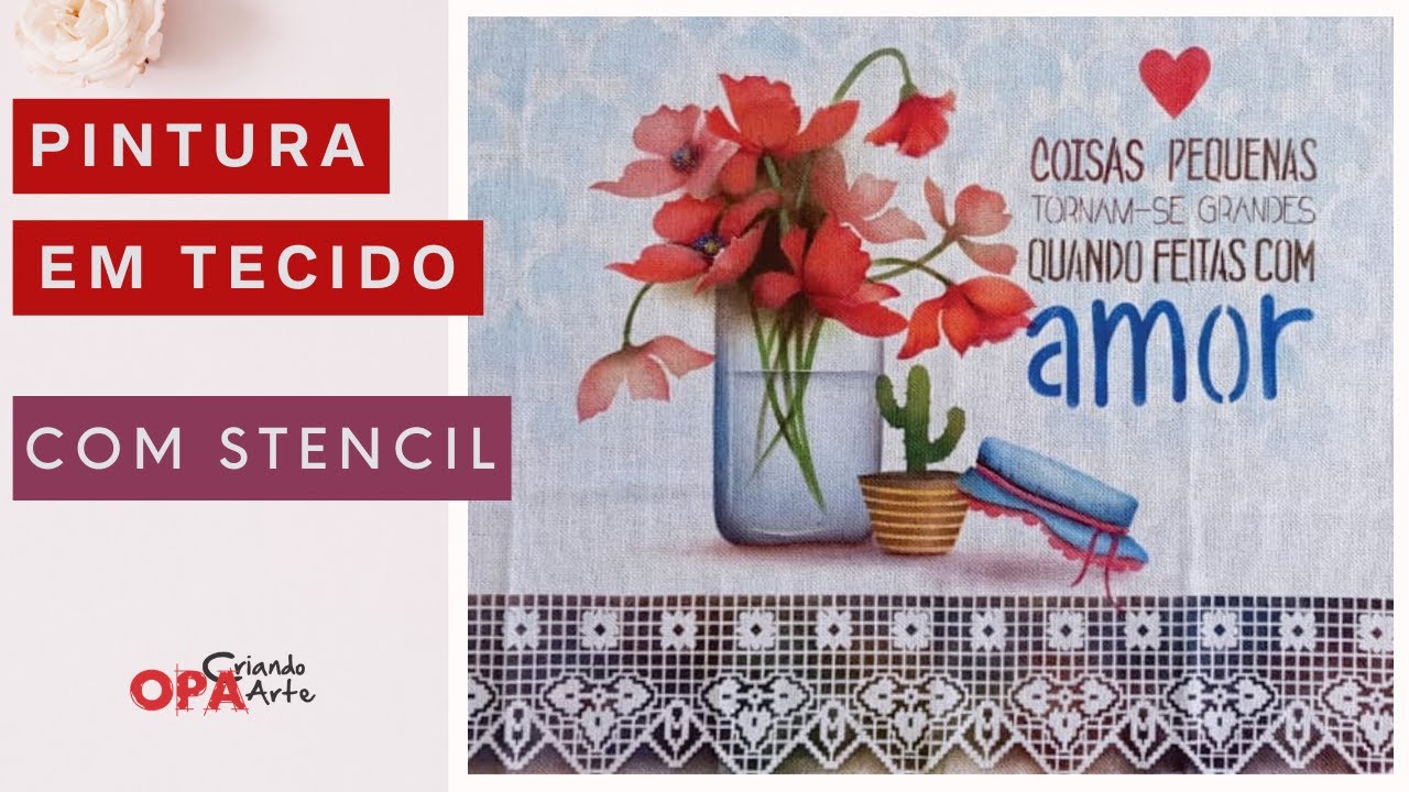 Live (27/05/20) | Pintura com Stencil Papoulas | Mayumi Takushi | OPA CRIANDO ARTE