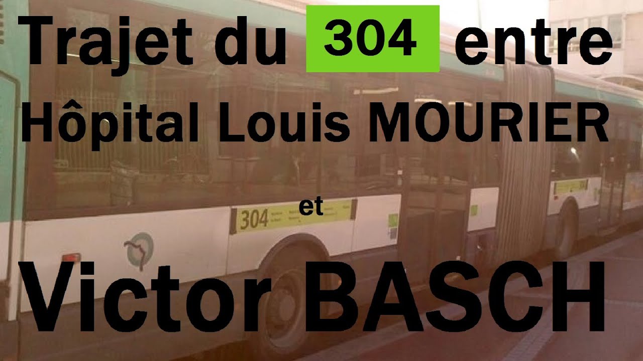 RATP Bus 304 Renault Agora L€ 2 n•1520 trajet entre Hôpital Louis MOURIER et Victor BASCH