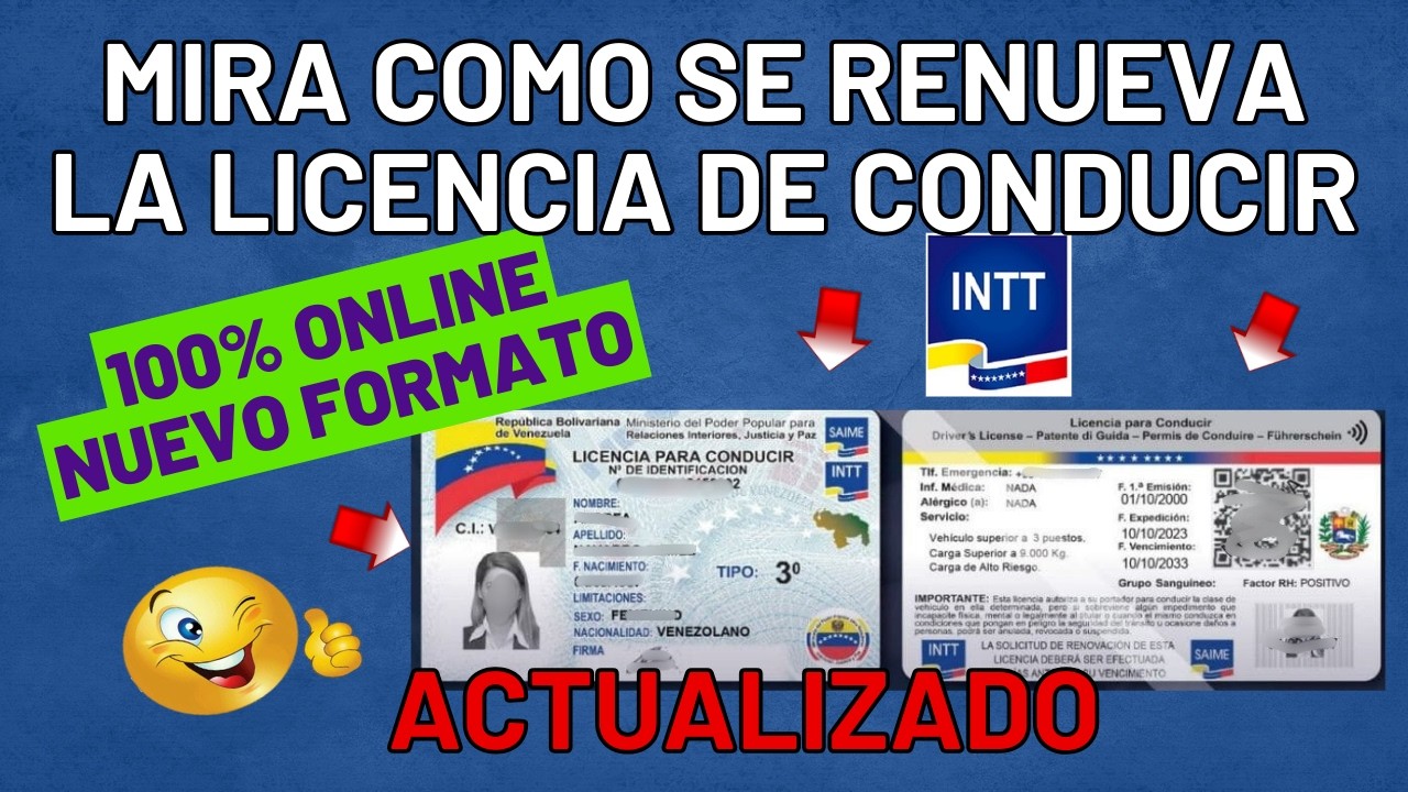 como 💥RENOVAR LICENCIA de CONDUCIR 💥  en el INTT 2025👉Sin Problemas - NUEVO FORMATO