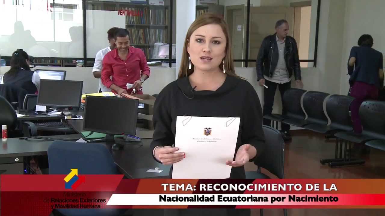 Reconocimiento de la nacionalidad ecuatoriana por nacimiento