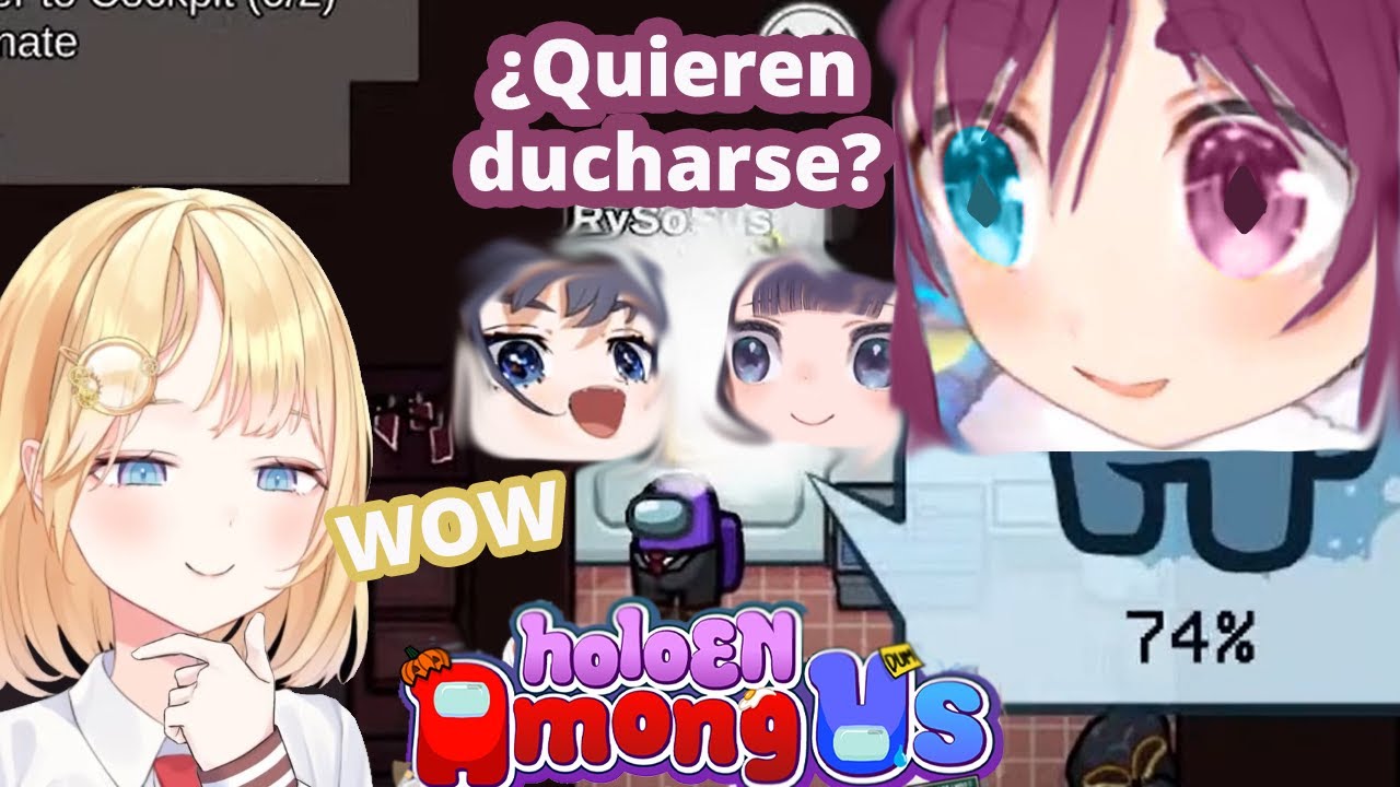 Ina, IRyS y Kronii toman una ducha | HoloEN | Sub Espa&ntilde;ol #HoloENAmongUs