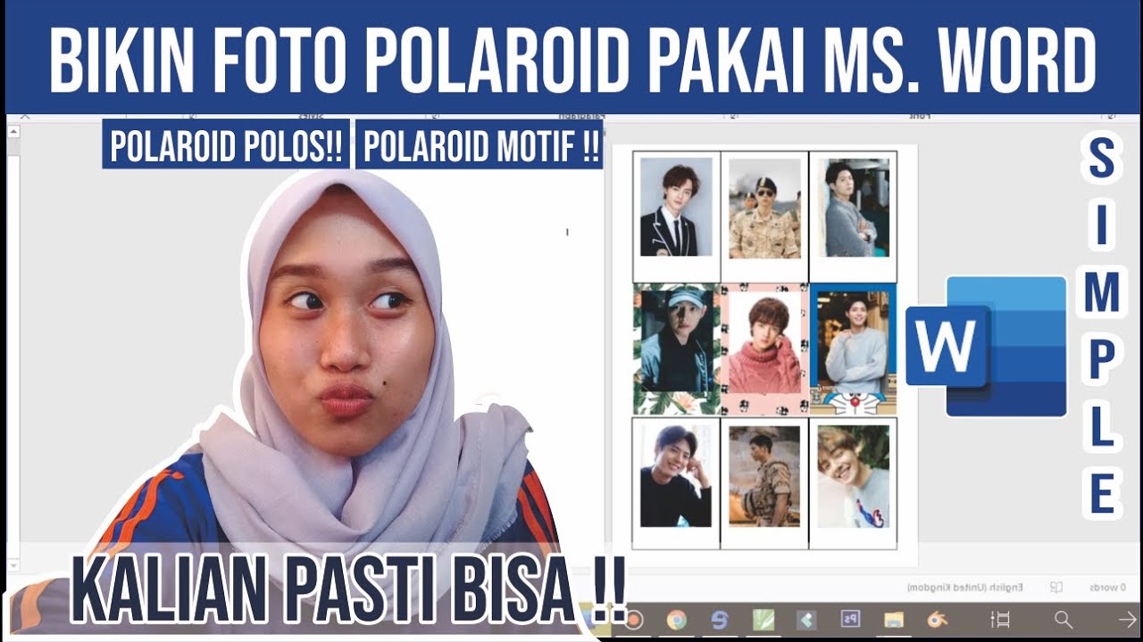 BIKIN FOTO POLAROID PAKAI MICROSOFT WORD!! SIMPLE!! || By Indra Lukita