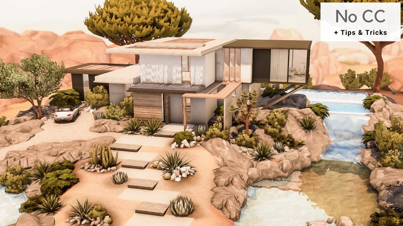 The Sims 4 Desert Luxe House | No CC | Stop Motion Speedbuild