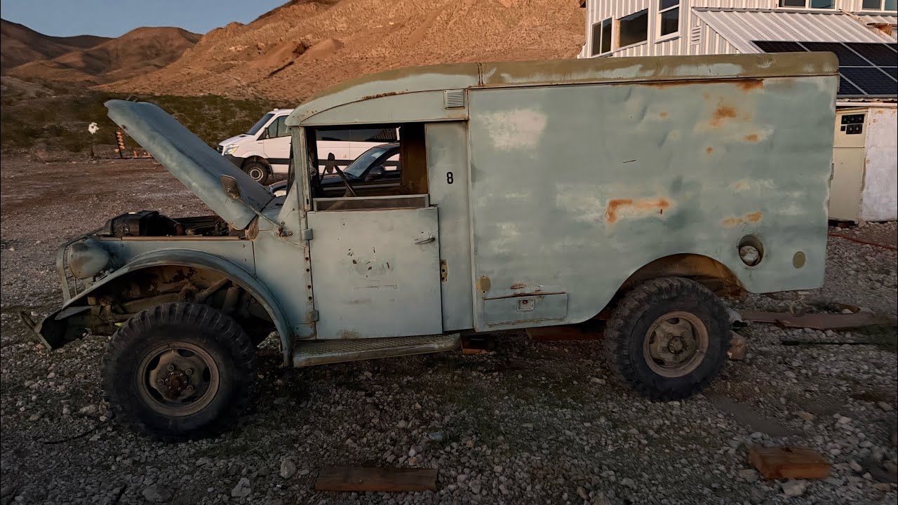 Автомобиль Dodge M-43 из Текопа-Майнс впервые заведён и поехал!