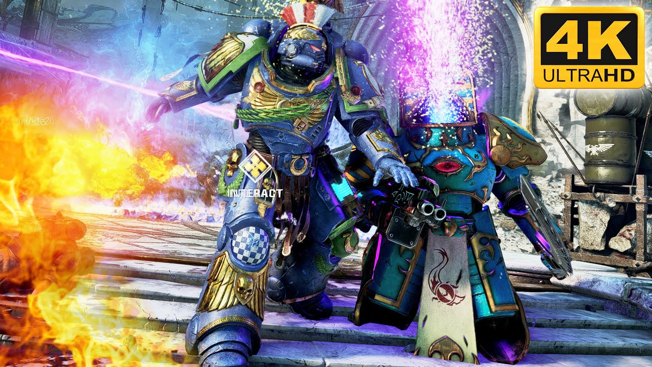 ULTRAMARINES CHAMPION vs HERETICS! Heavy Bolter Gameplay - Warhammer 40k Space Marine 2 (4K)