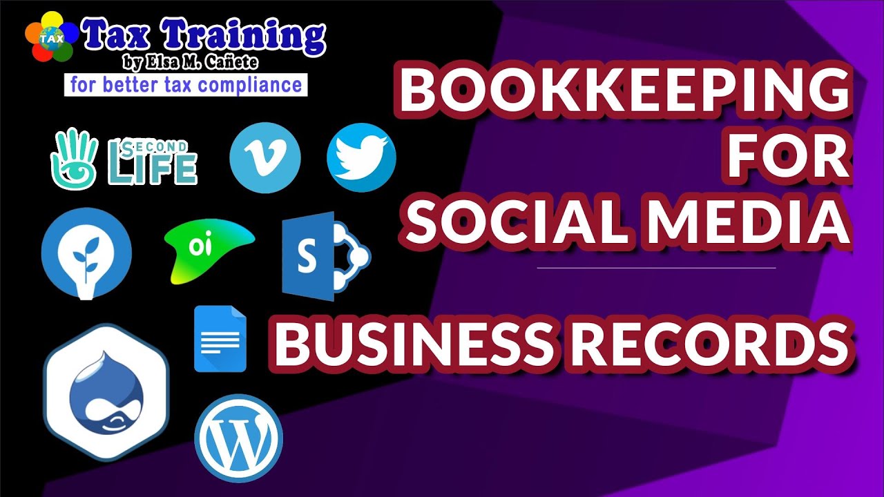 BOOKKEEPING FOR SOCIAL MEDIA BUSINESS RECORDS
