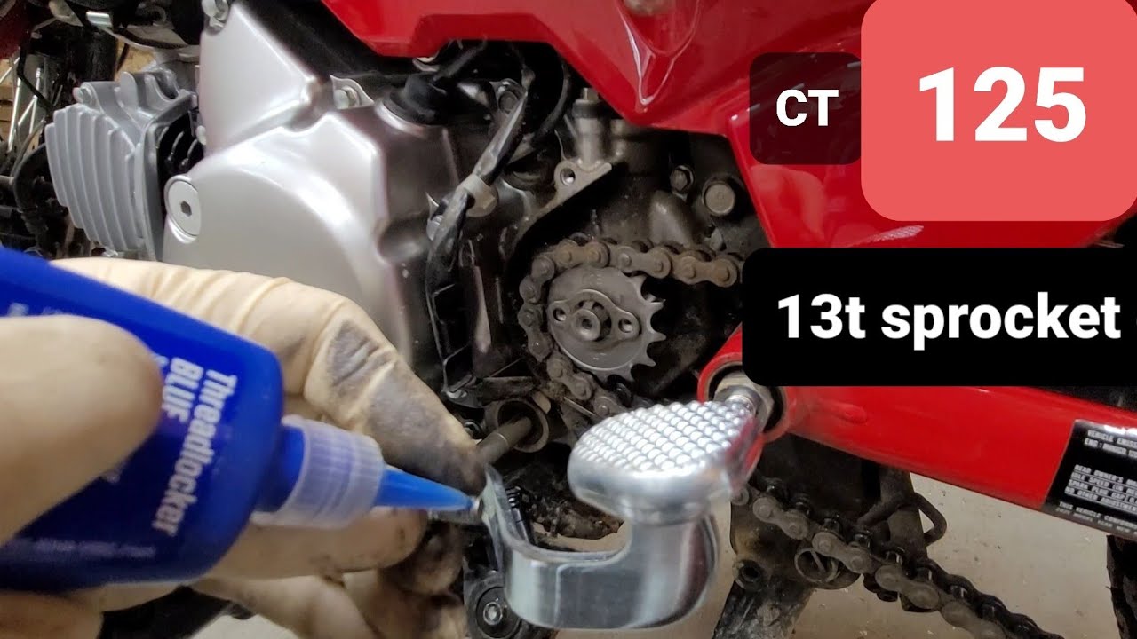 Установка/снятие 13-зубчатой ​​звездочки и регулировка цепи Honda Trail 125 2021 года