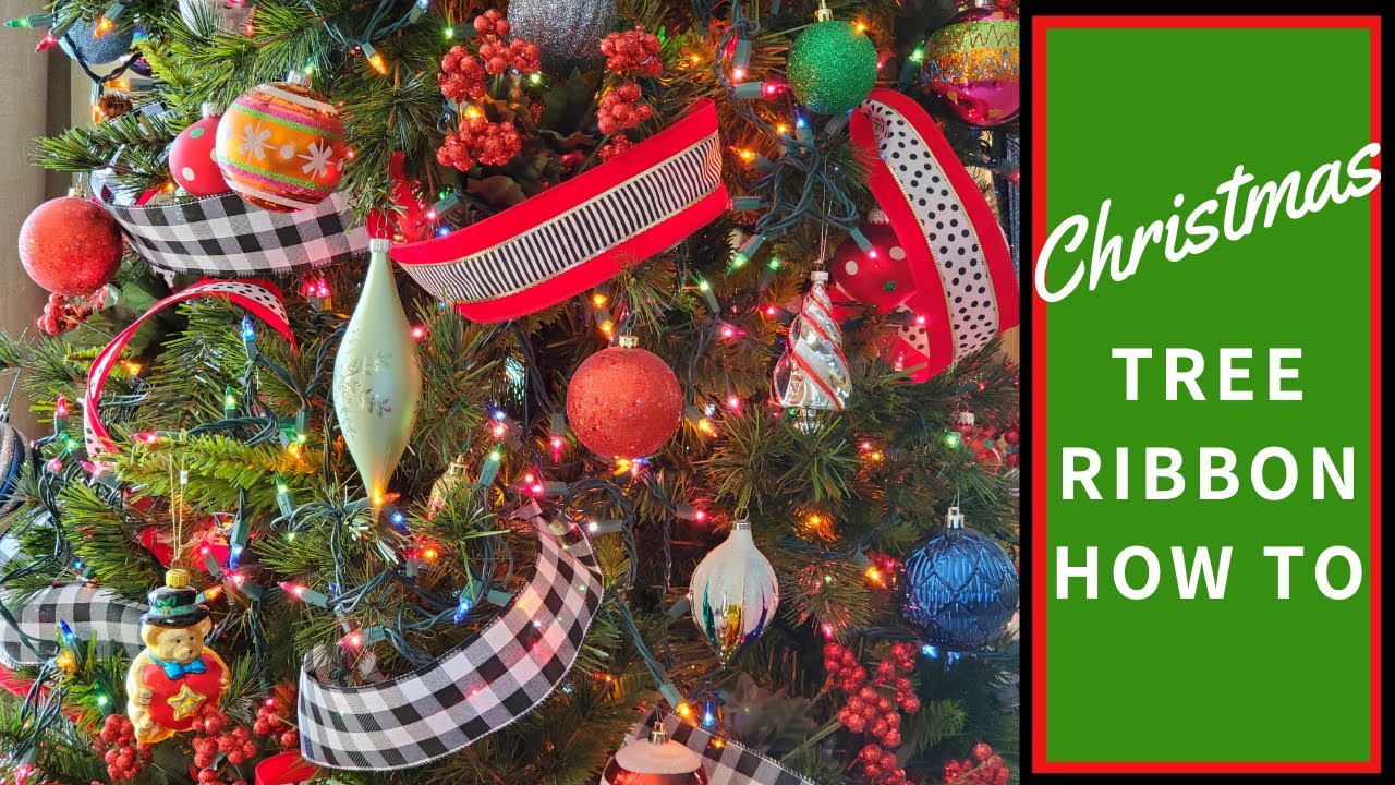 How to Put Ribbon on a Christmas Tree