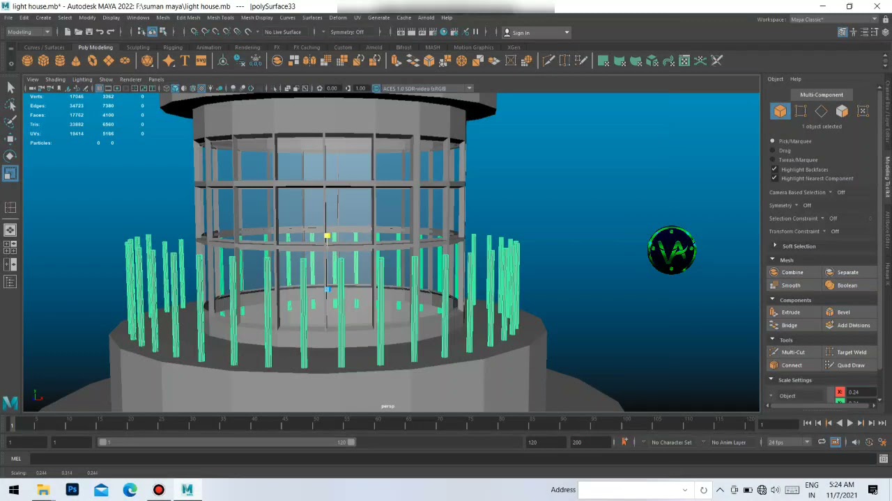 How to model light house part -1 in autodesk-maya 2022