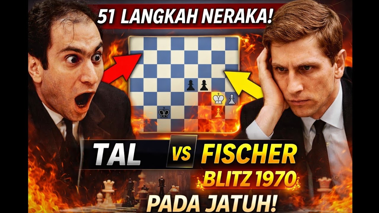 51 Langkah Neraka! Duel Blitz Tal vs Fischer yang Bikin Dunia Catur Terdiam”