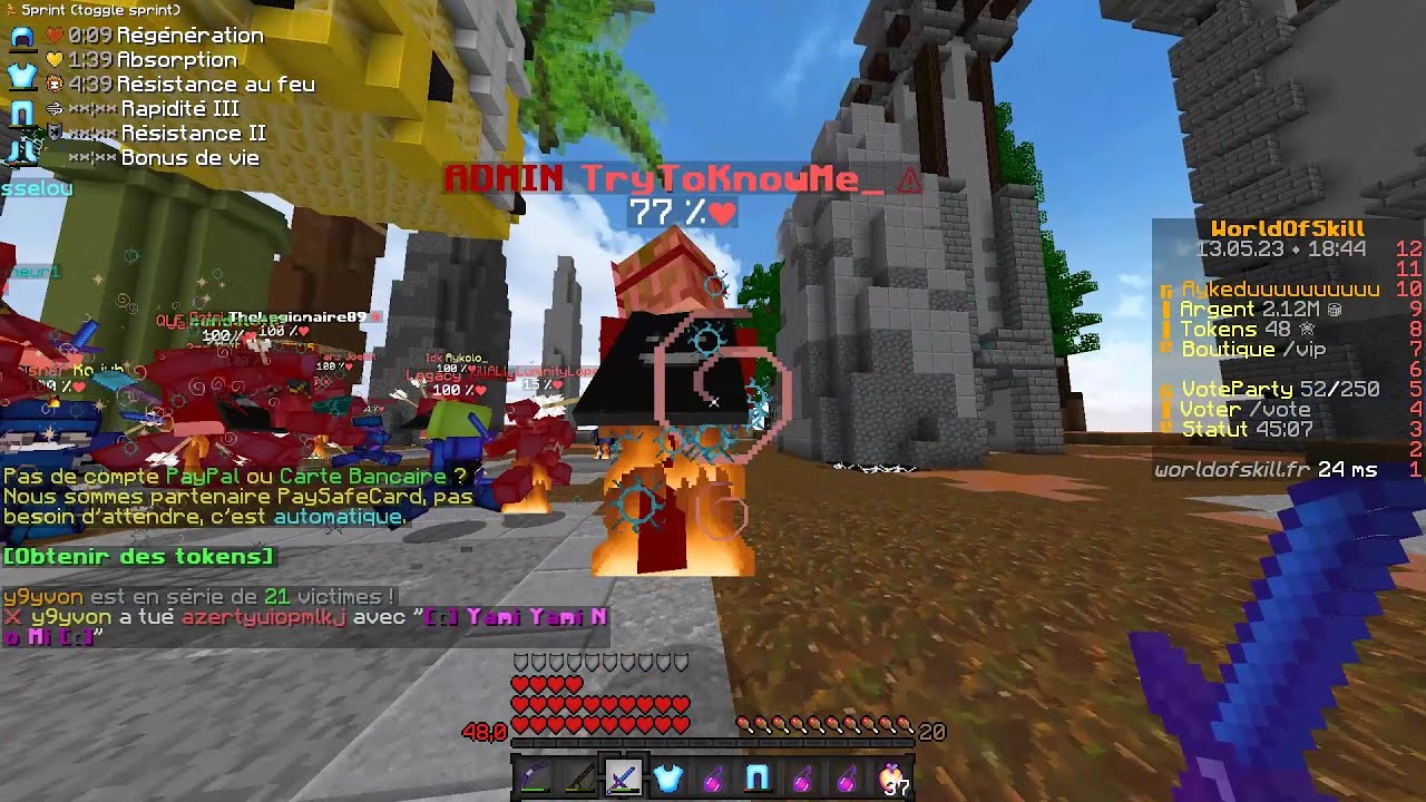 Montage PvP / DROP sur WorldOfSkill (CLASHPVP) IL PLEURE POUR DU CUBE PS : ( SEUL JOUEUR AZ )