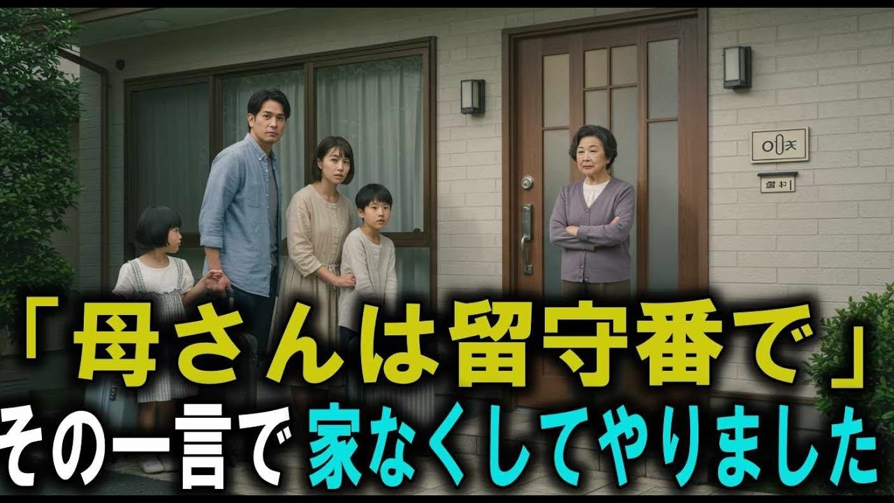 「母さんは留守番ね」家族旅行で私だけ置き去りにする息子夫婦。その夜、私は黙って家を売却した