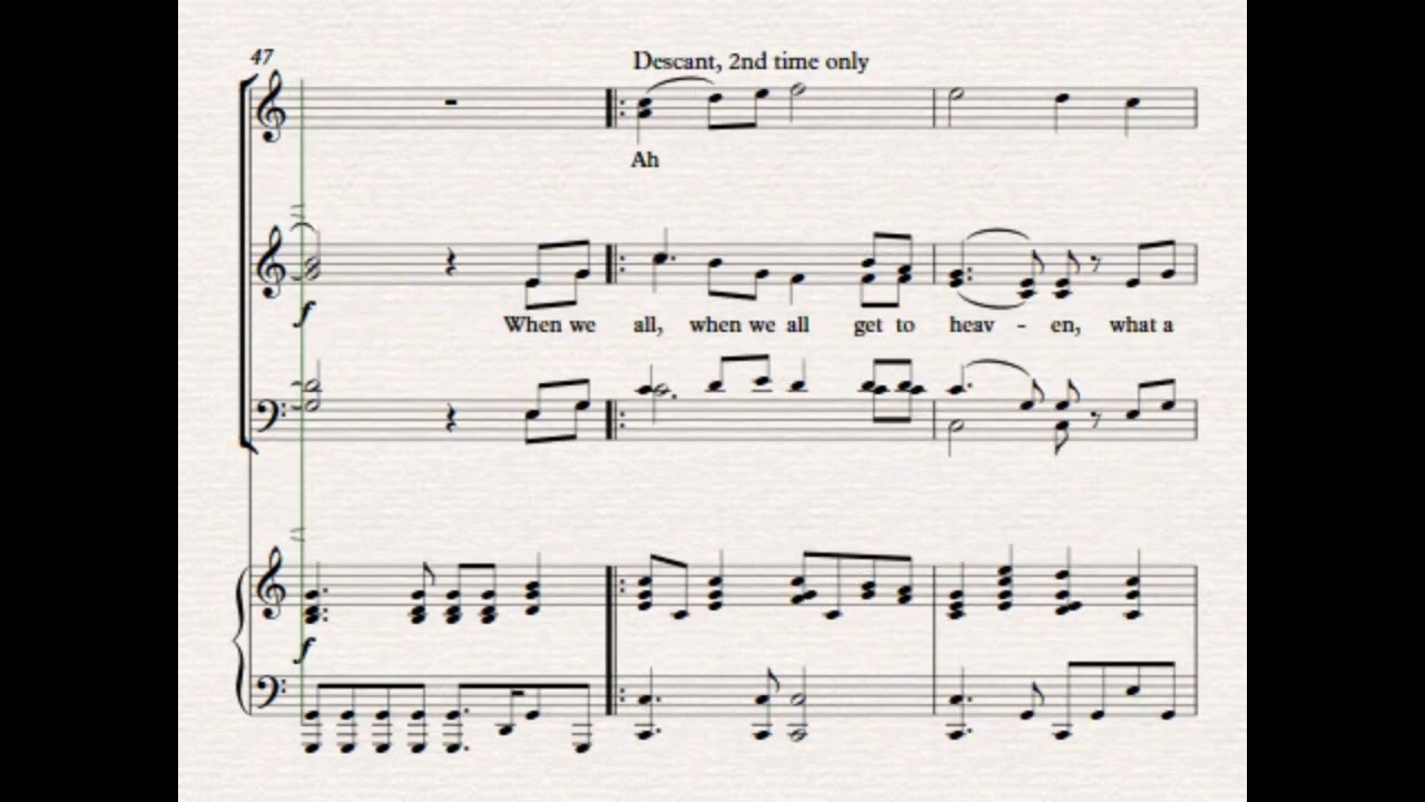 One Day with When We All get to Heaven I Piano Accompaniment I Lyrics & Notes