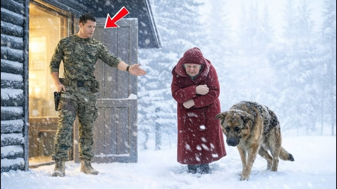 Abuela sin hogar y su perro en la nieve… un SEAL de la Marina apareció