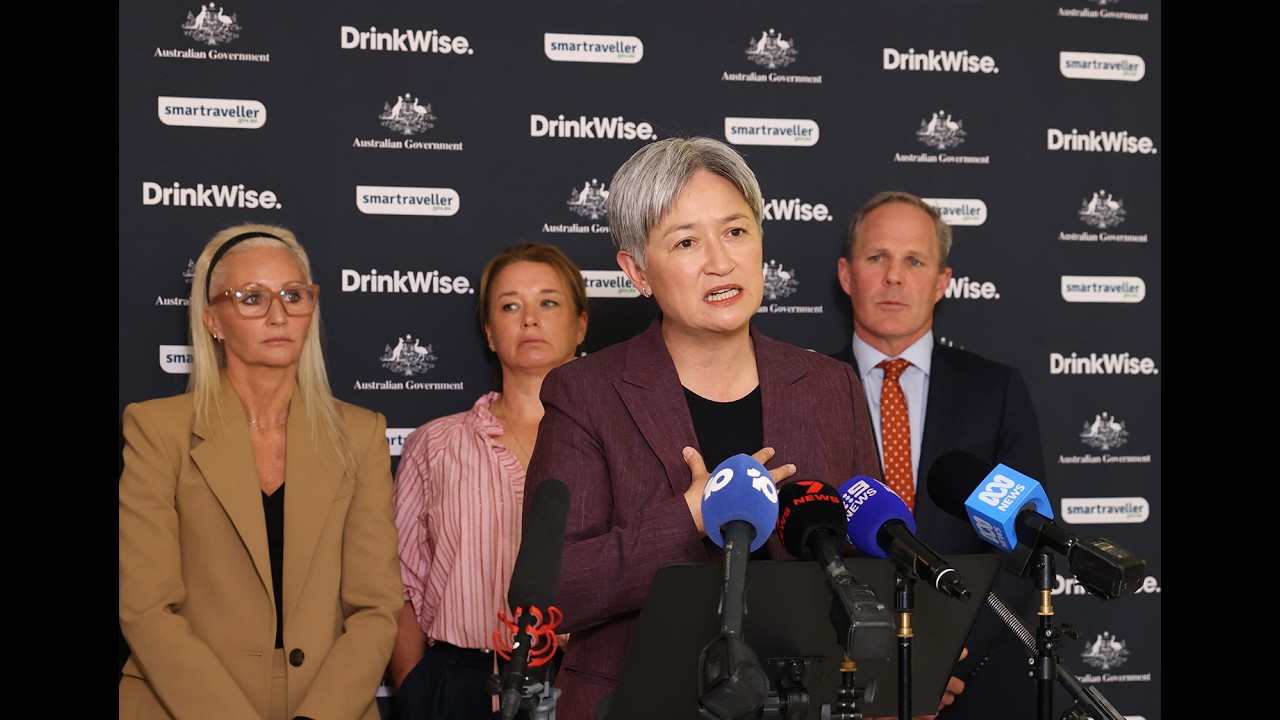 Press Conference  - Foreign Minister Penny Wong and Minister for Education, Jason Clare - DrinkWise