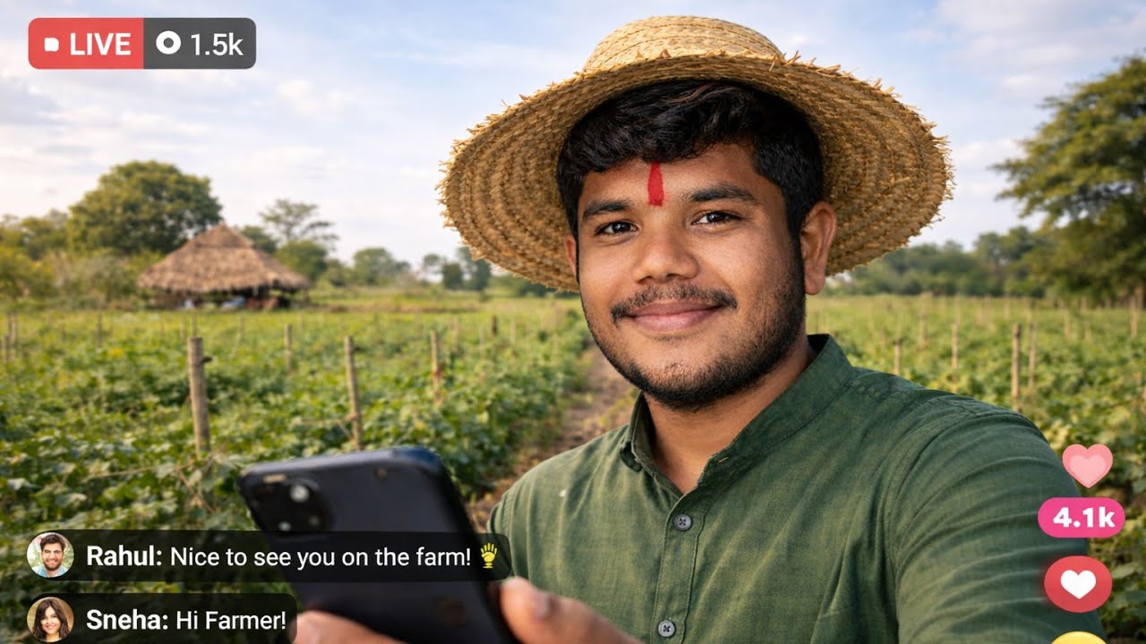 AI Reels & Vlogs is live farmer Farming video #shorts #live #livestream #liveupdates 