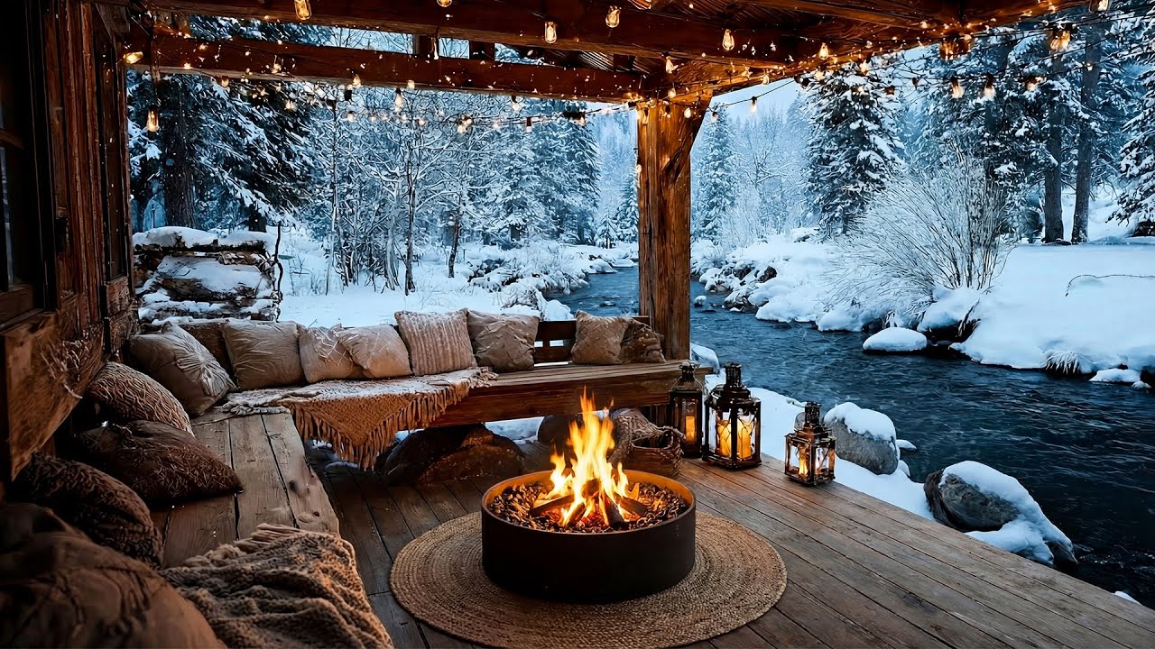 Cozy Cabin Retreat by the River - Warm Fire Pit, Quiet Porch, and Relaxing Nature Ambience