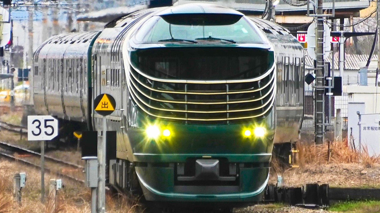 ４Ｋ版 87系トワイライトエクスプレス瑞風 吉美街道踏切 20260227　Twilight Express Mizukaze 27Feb2026 Kimi-kaidou Railroad Cross