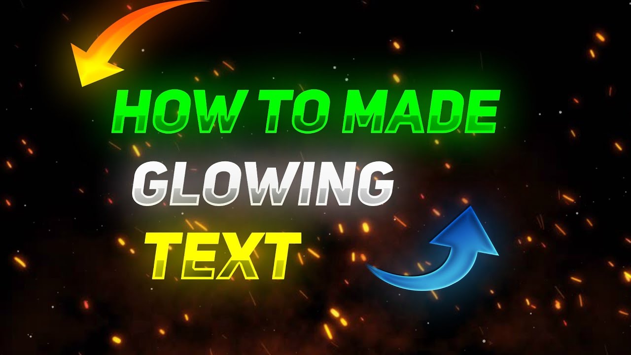 How To Make Glow Text || Free Fire Thumbnail Tutorial