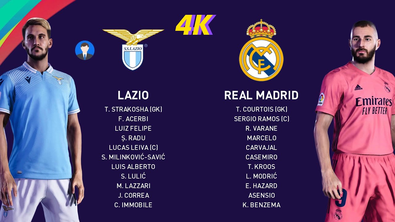 eFootball PES 2021 Gameplay [PS5 4K] Lazio vs Real Madrid-Exhibition Match [KONAMI]