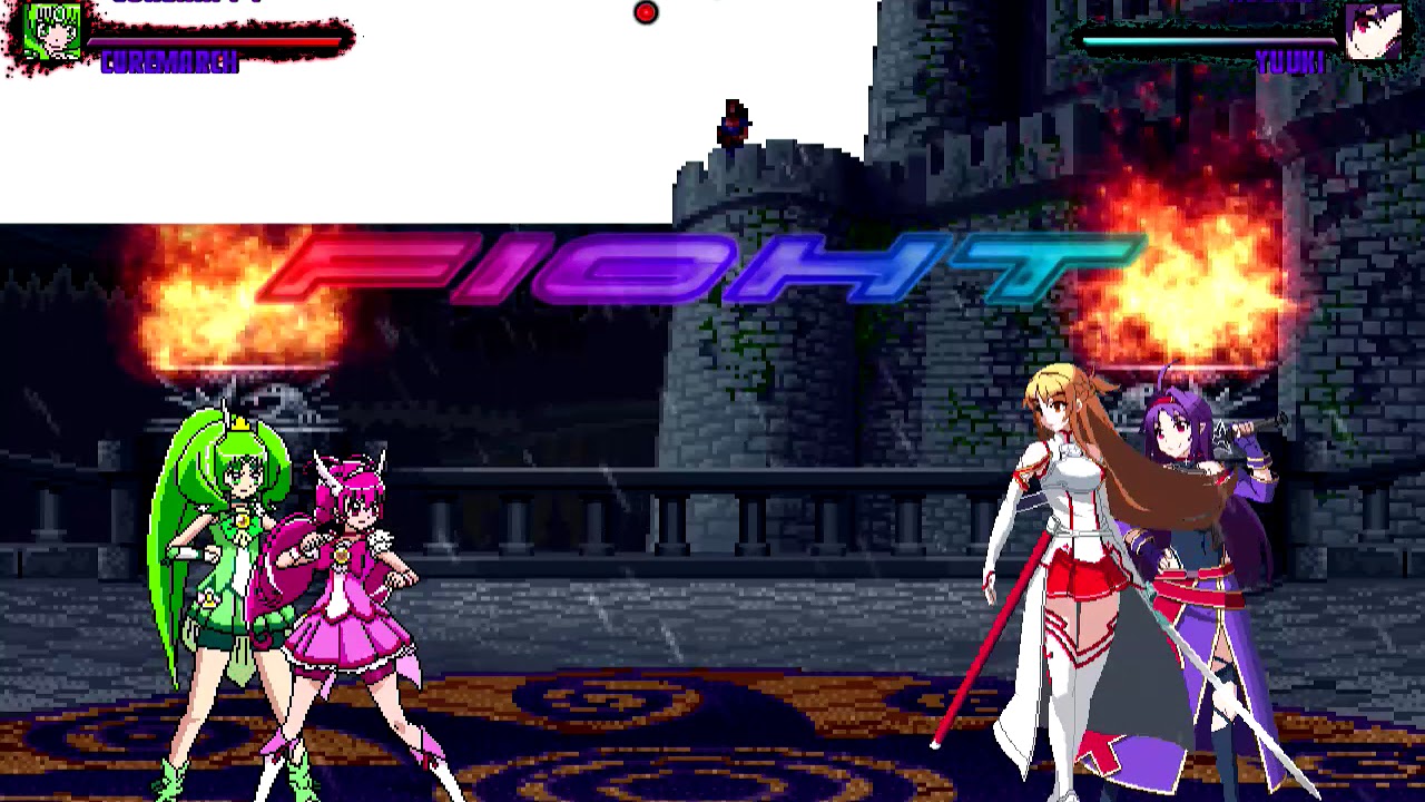Mugen Request Cure Happy & Cure March Vs Asuna & Yuuki