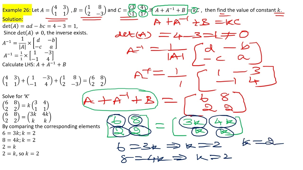 Inverse and Cramers rule