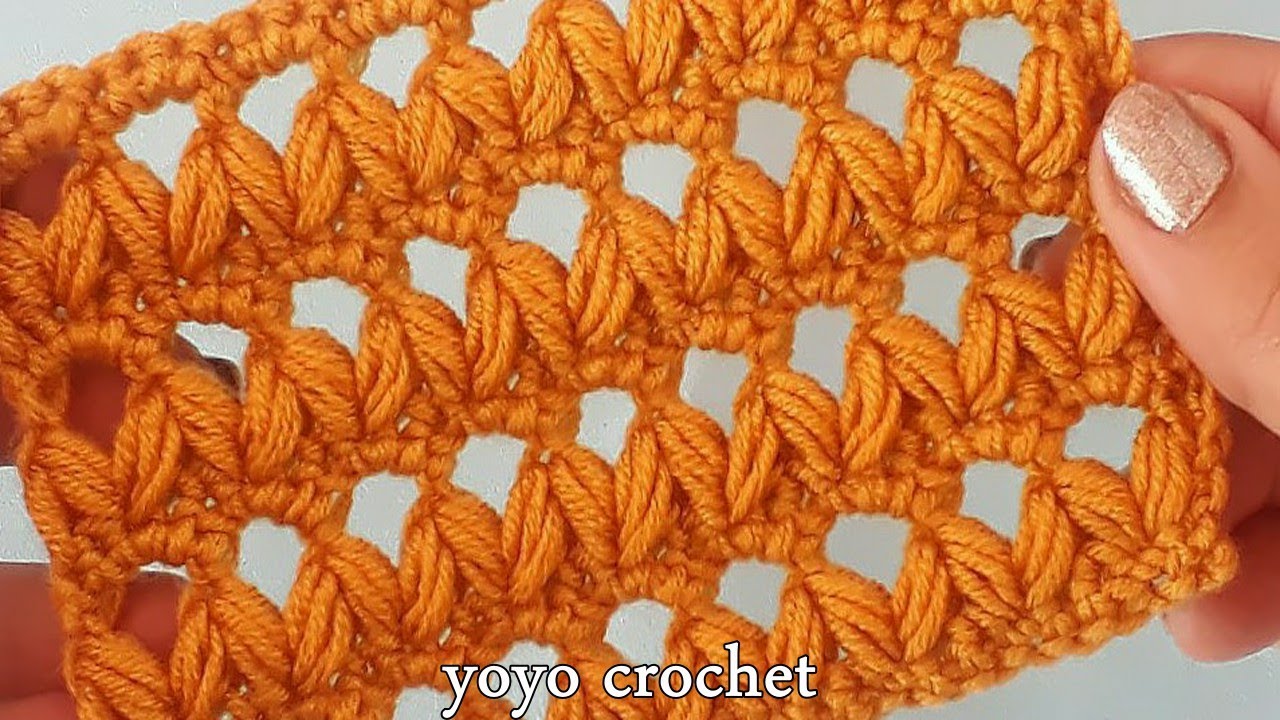 كروشية غرزة الباف رائعة !!! شغلها سهل والنتيجة خيال !!! Perfect crochet stitch#يويو_كروشية