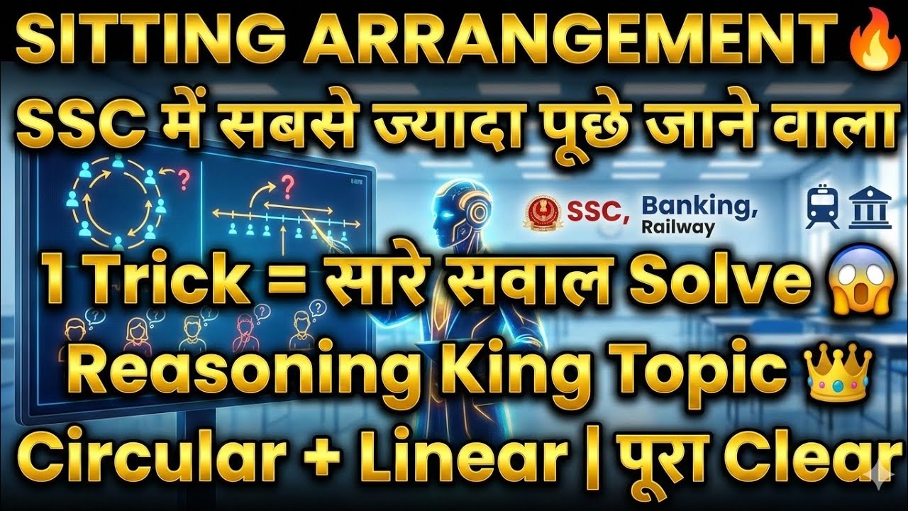 seating arrangement reasoning tricks||reasoning for ssc railway upsc upsi uppcs ect