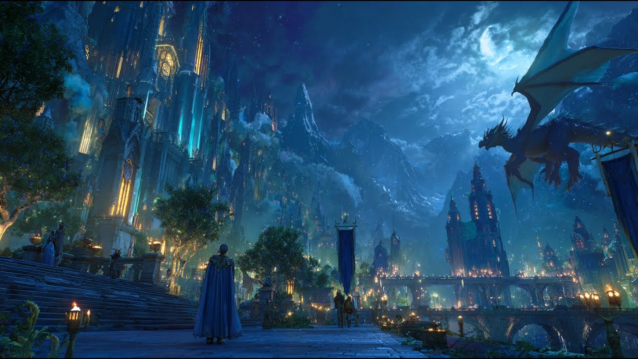 Stormwind Nights (World of Warcraft Inspired) | Fantasy Ambience Music for Sleep & Study