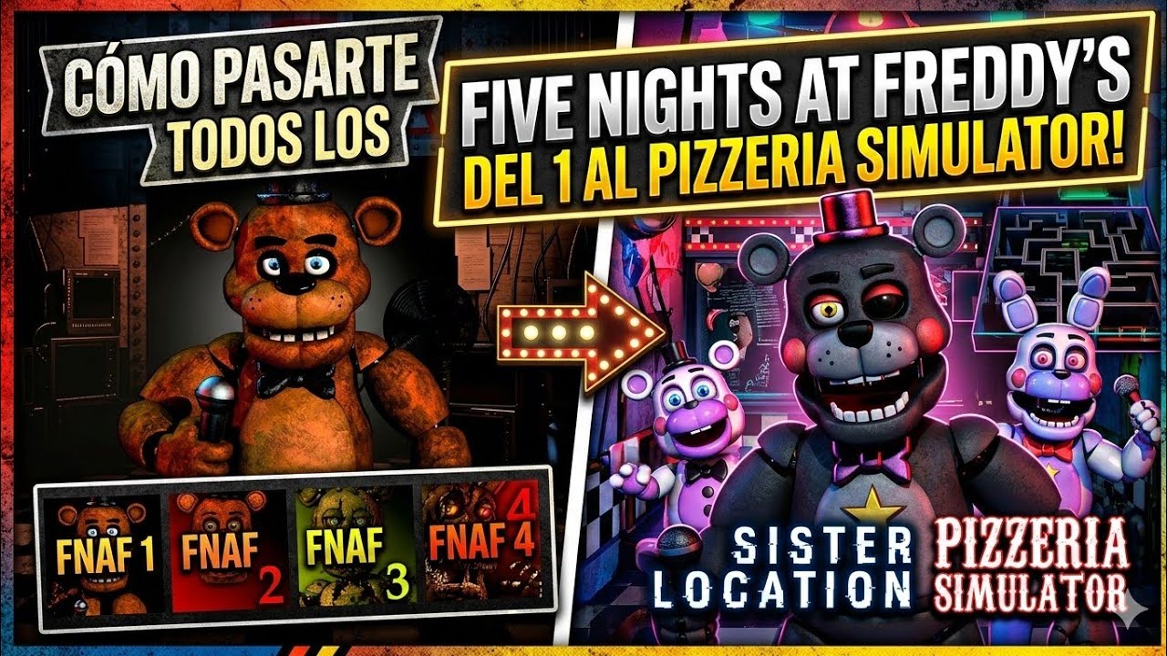 COMO PASARSE TODOS LOS FNAF (1 AL 6)