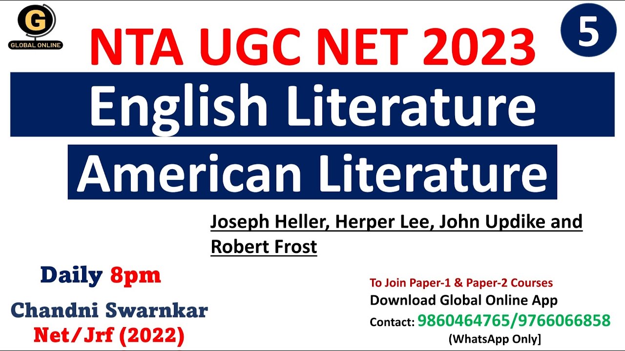 Most Influential American Writers for UGC NET Exam| English Literature for UGC NET Exam|Robert Frost