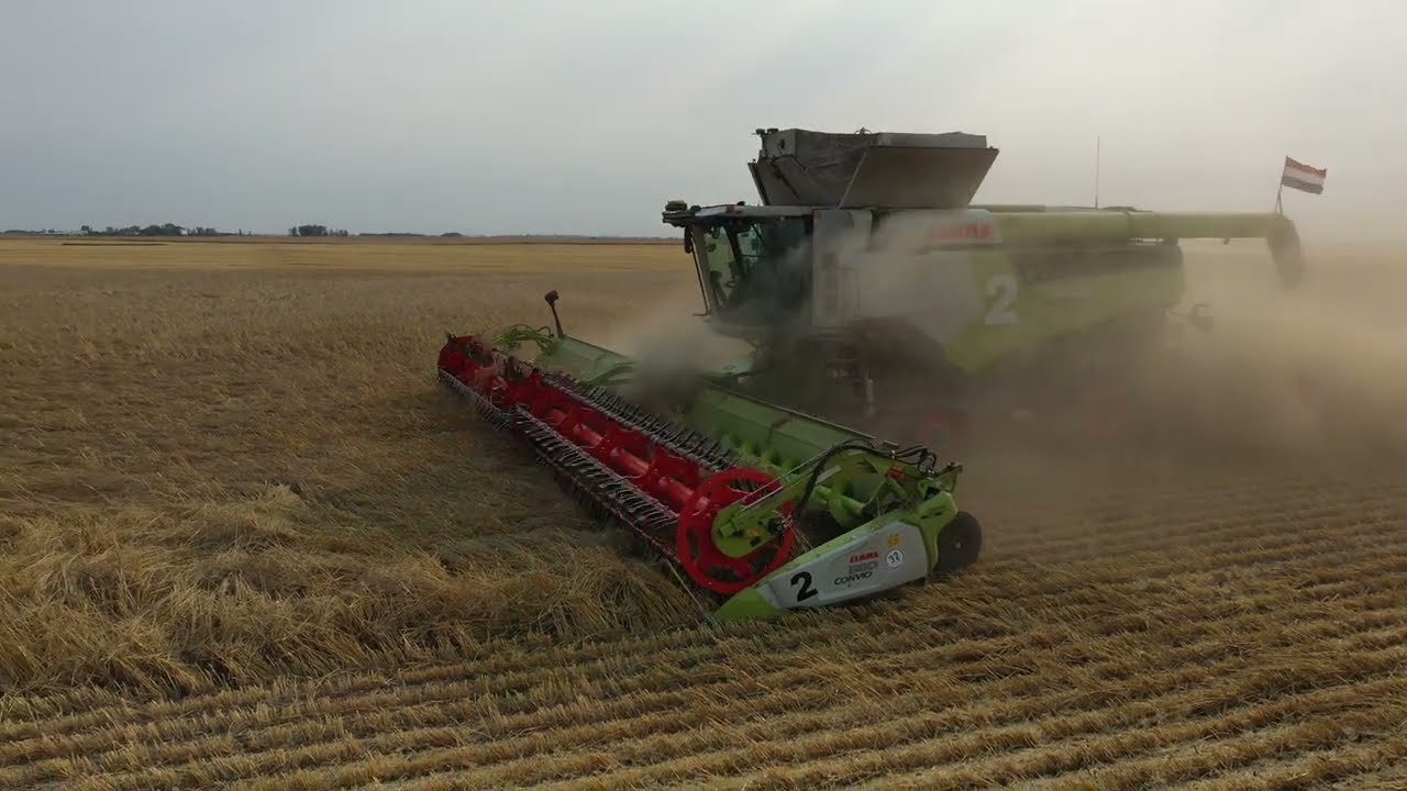 7 Claas Lexions Combining Durum in Saskatchewan!