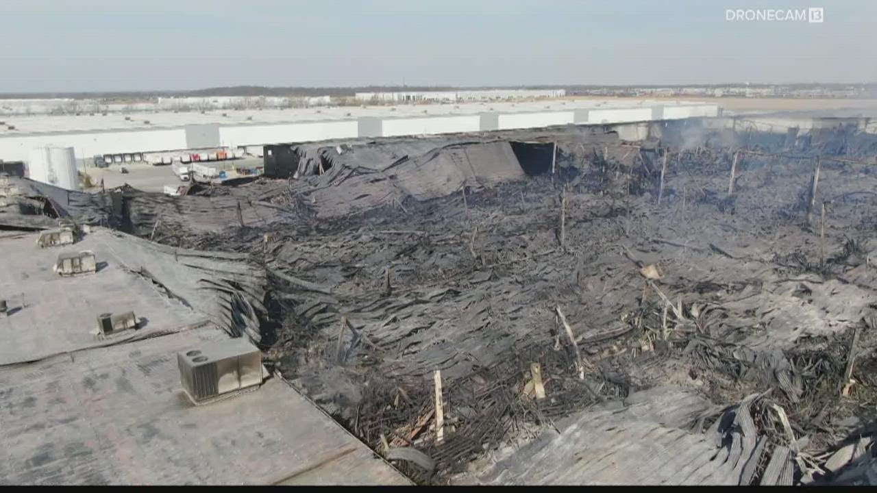 Air quality studied after massive fire at Plainfield Walmart warehouse