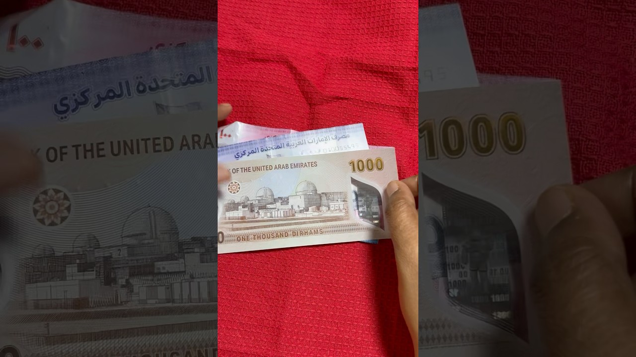 UAE 🇦🇪 New Currencies | 5,10,50,100,500,1000 currency notes | #uaecurrency #moneybaggyo #shorts