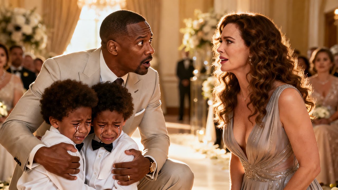A WEALTHY CEO COMFORTS CRYING TWINS AT THE WEDDING — FROZE WHEN HE SEES THEIR MOM